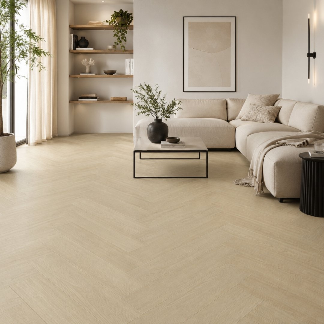 Walvisgraat Blond Oak in interieur